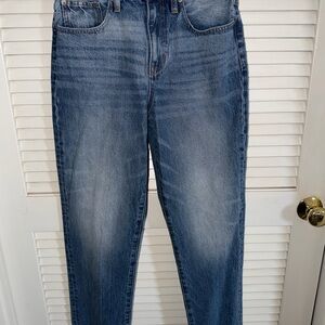 J. Crew Light Blue Denim with Tan Leather Patch